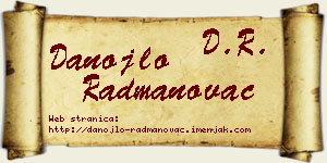 Danojlo Radmanovac vizit kartica